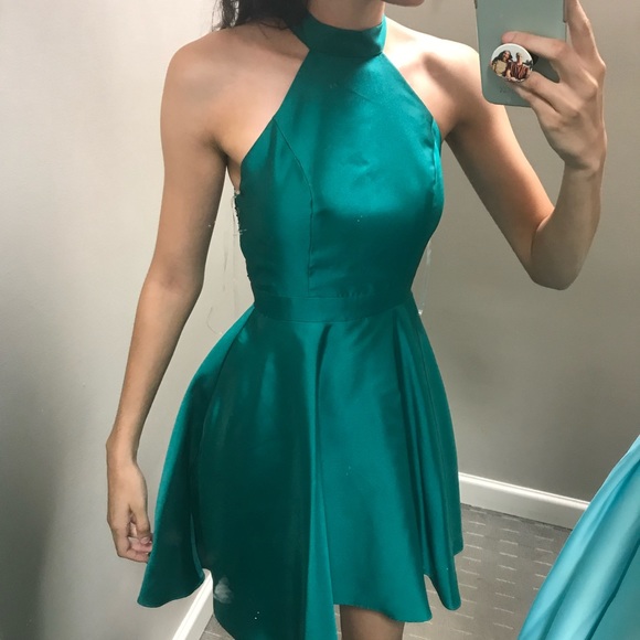 Emerald Homecoming Dress - Picture 2 of 7